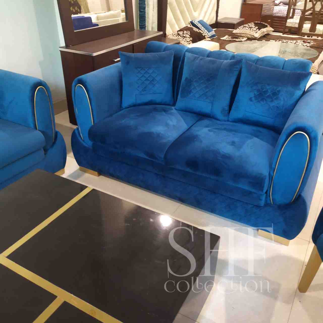 Shf Turquoise Modern Sofa Set